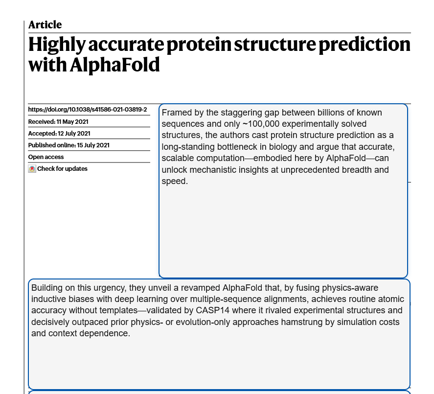 The same paper with Paper Assistant summaries overlaid